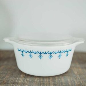 Pyrex Flameglo Clear Glass Double Boiler Bamborine Mid Century Cooking Mid  Century Kitchen Blue Tint 